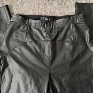 AKIRA Black Faux Leather leggings